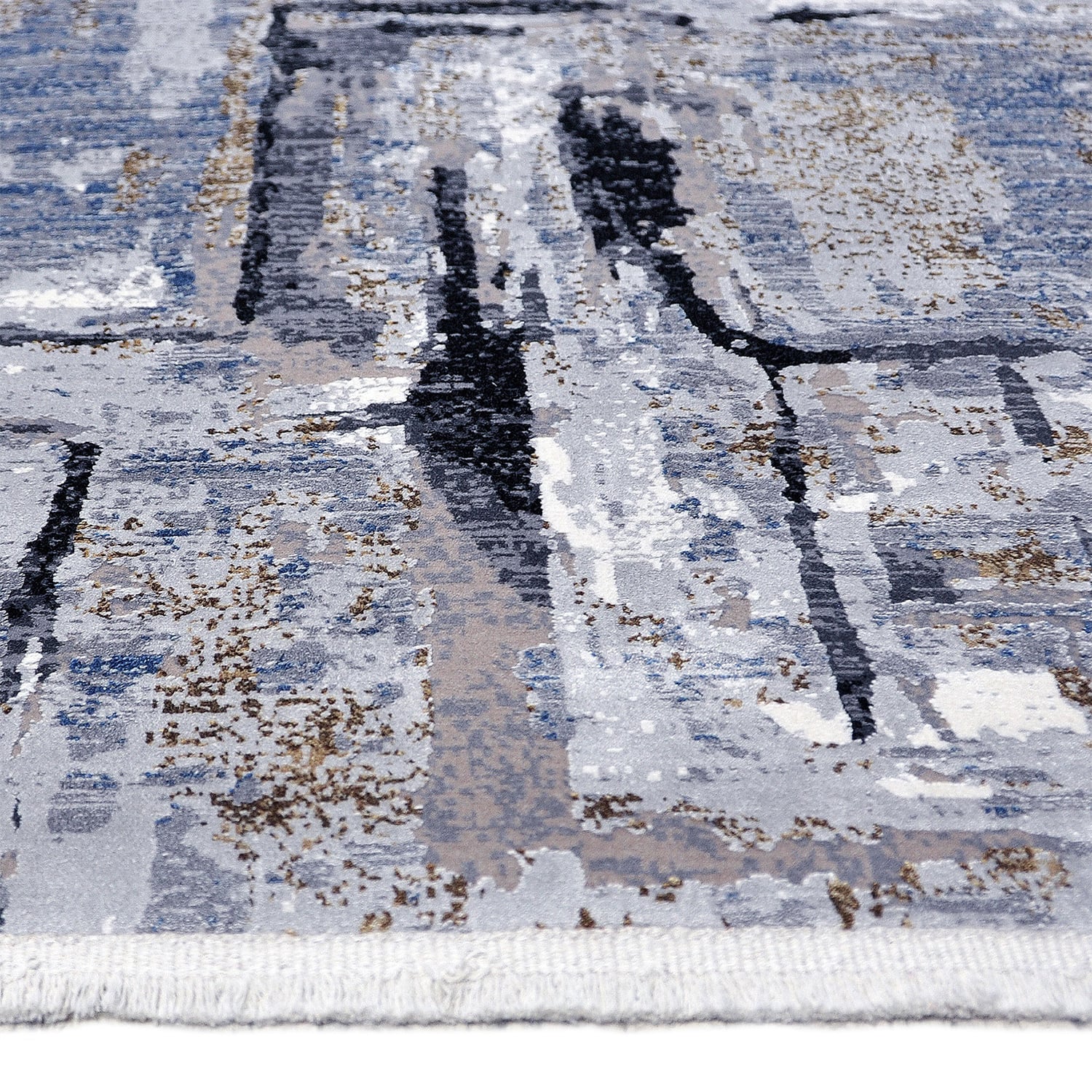 Soft Floor Rug - Olisa Dark Blue/Gray