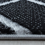 Modern floor rug - Marble Pattern Anthracite/Silver