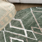 Berber rug round - Blend Diamond Green