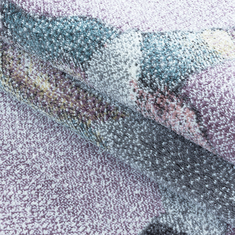 Children's floor rug Unicorn - Fleurtje Purple