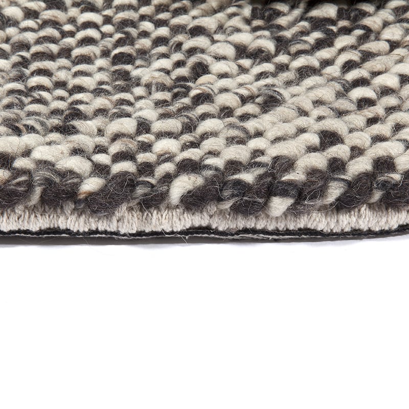 Wool Floor Rug - Lorraine Dark Brown/Cream