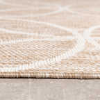 Geometric Outdoor Rug – Faro Ripple Beige