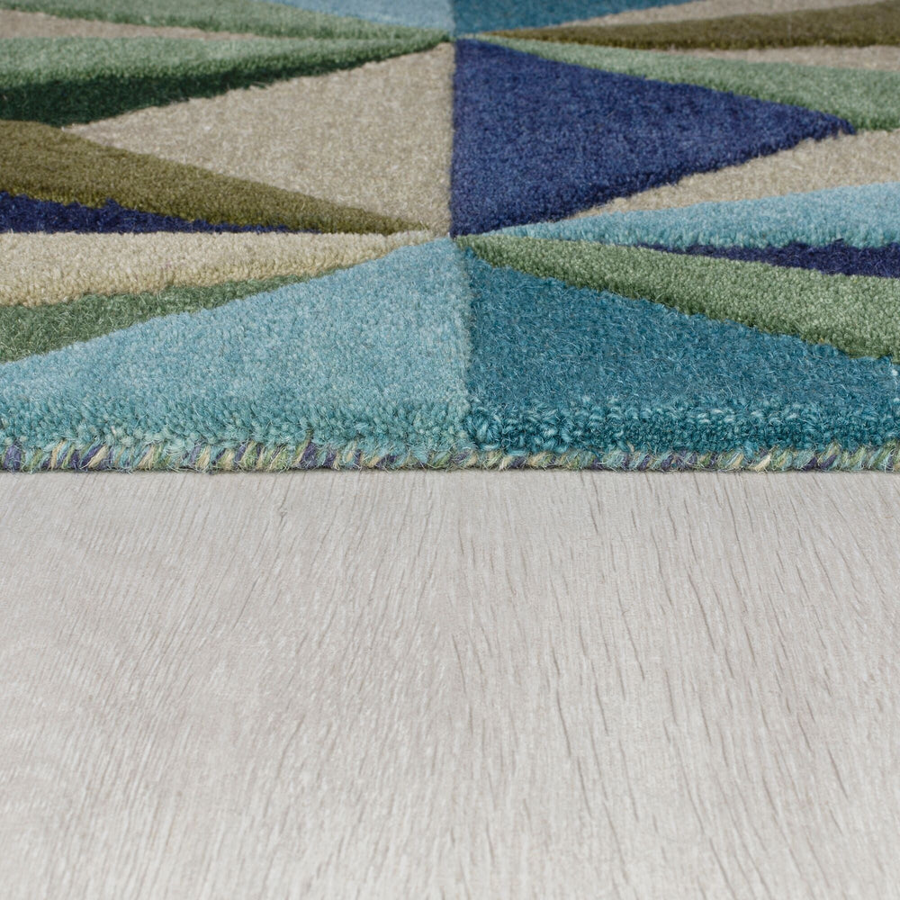 Geometric floor rug - Revelino Blue