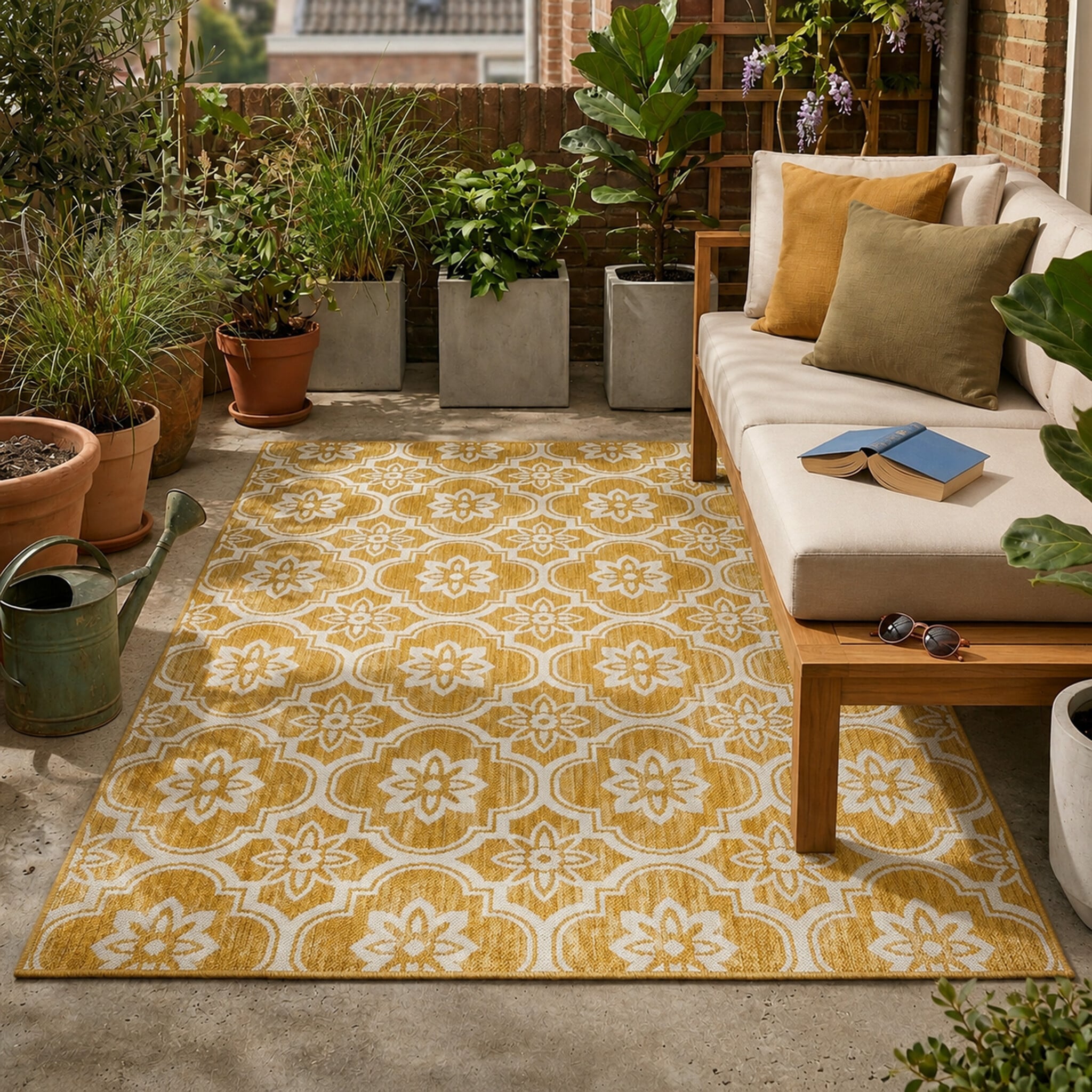 Outdoor Rug – Rio Flower Yellow