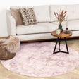 Round Viscose Rug - Pearl Light Pink