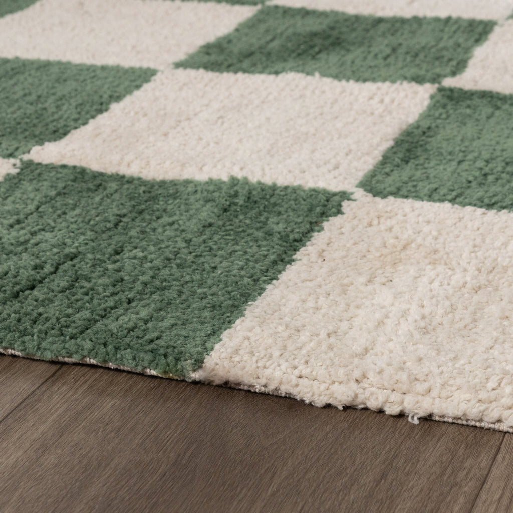 Checkerboard Rug - Blox Green