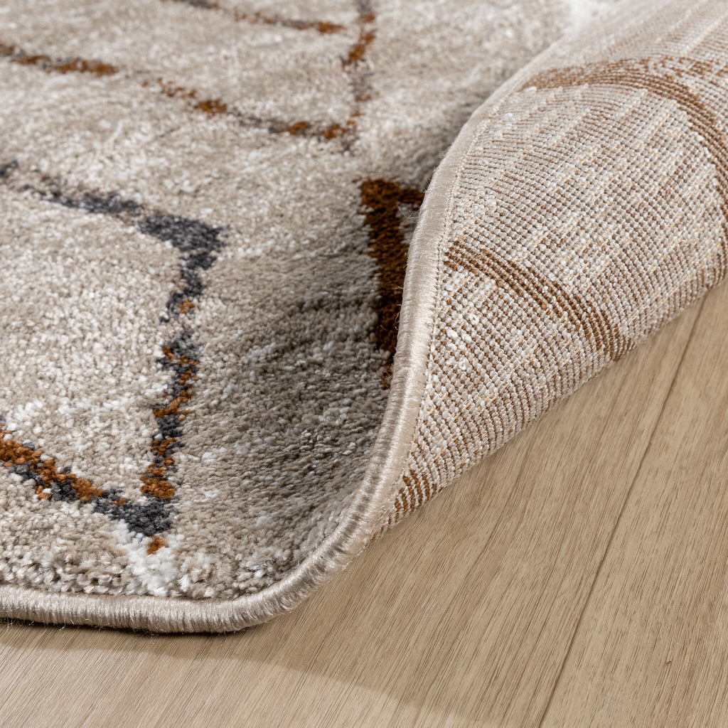 Berber rug round - Blend Diamond Beige