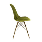 Green Velvet Chair - Gold Frame
