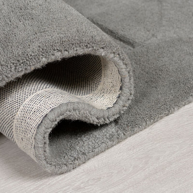 Round modern floor rug - Mozo Gigi Gray
