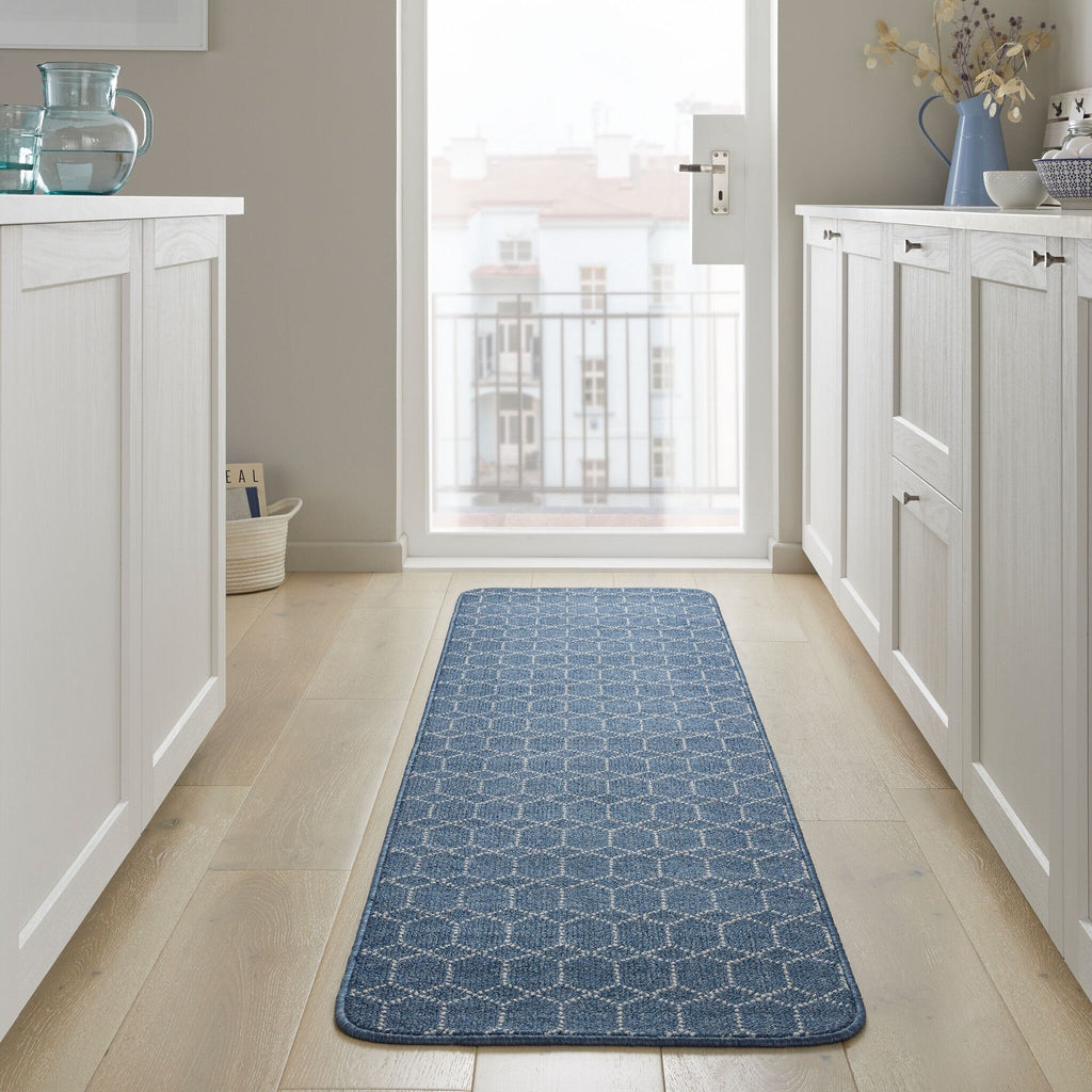 Washable runner - Argo Blue