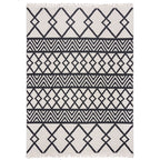 Geometric Floor Rug - Decio Teo Black/White