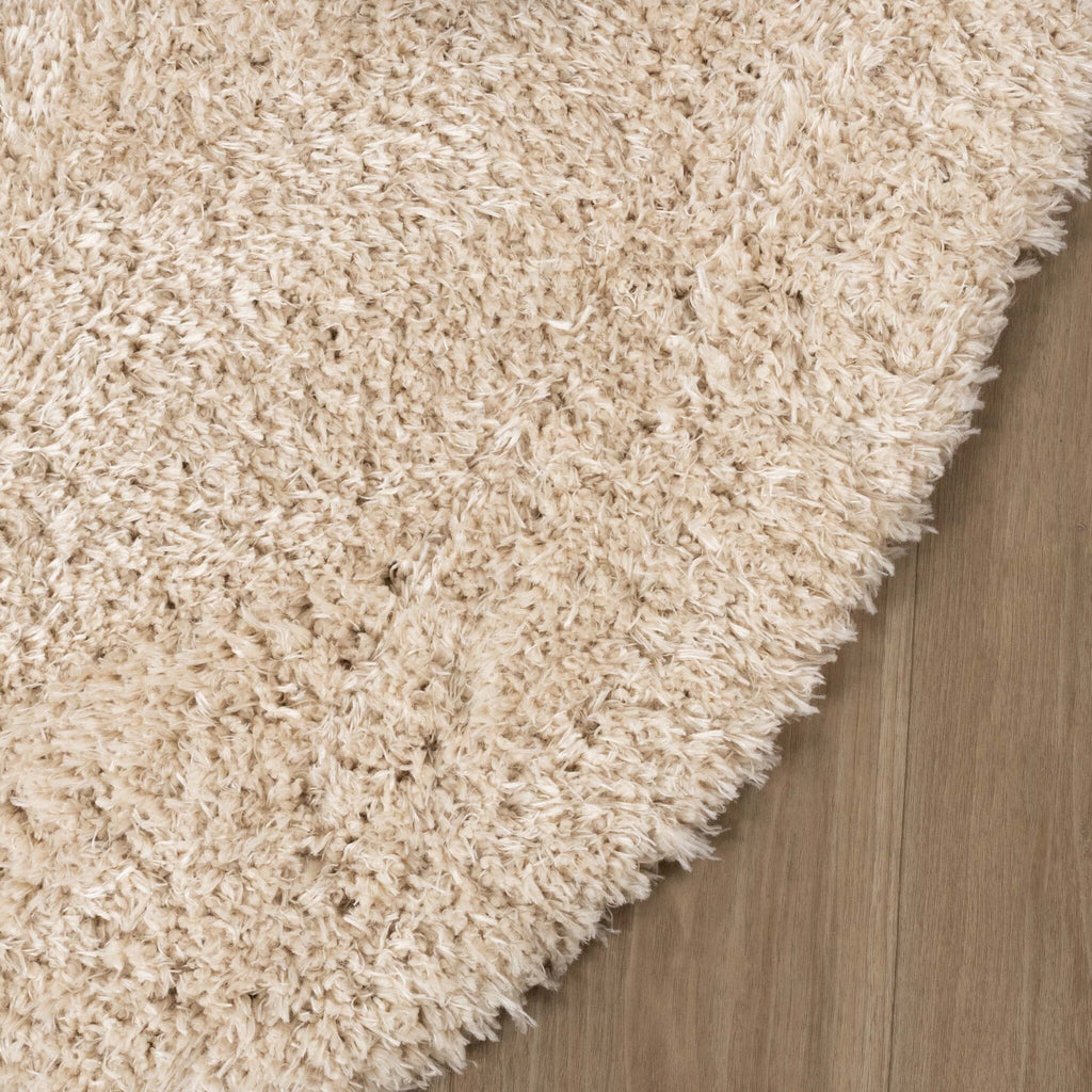 Oval Shaggy Rug - Blaze Beige