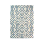 Wool floor rug - Morino Nador Blue/White