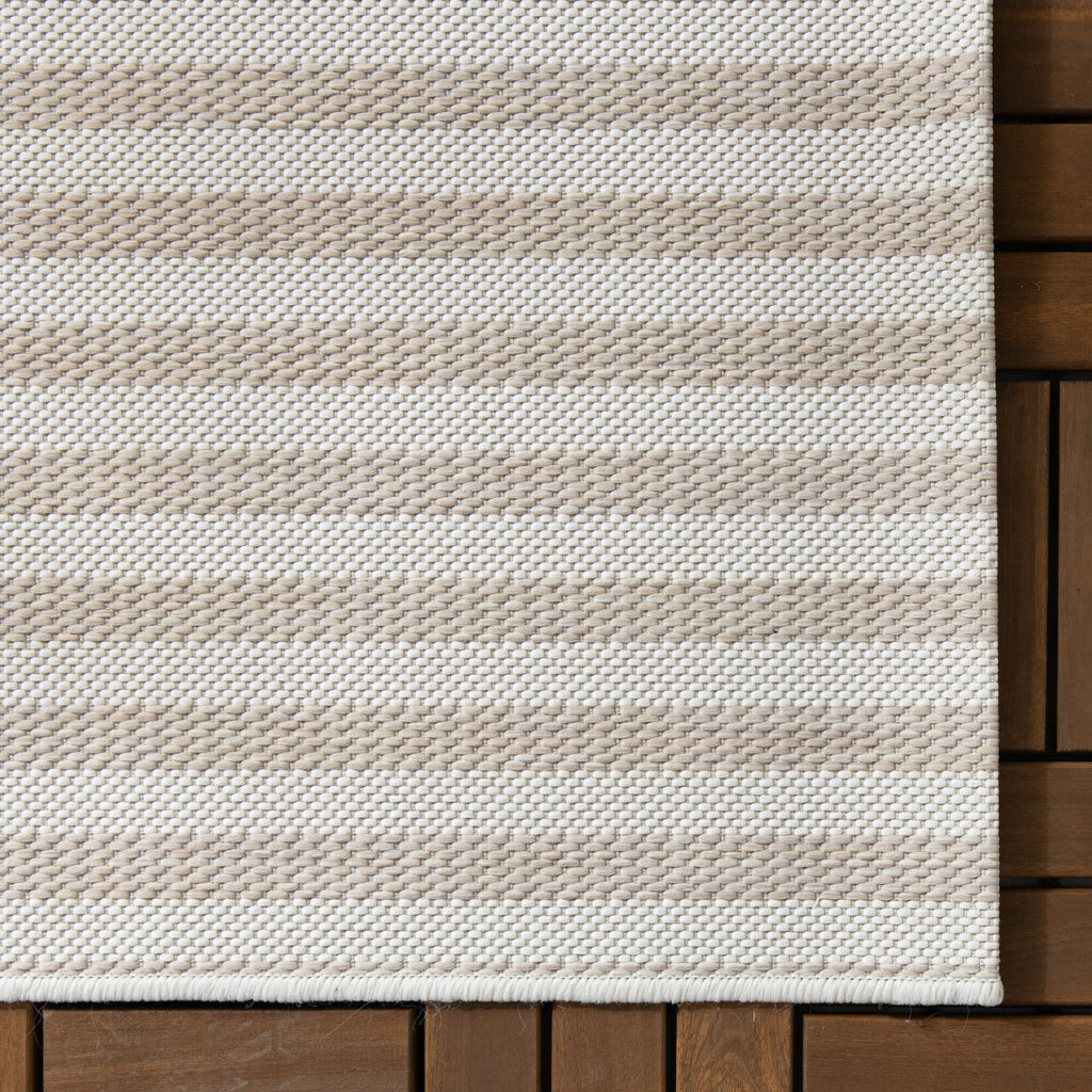 Outdoor Rug Capri Lines Beige Cream