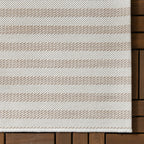 Outdoor Rug Capri Lines Beige Cream