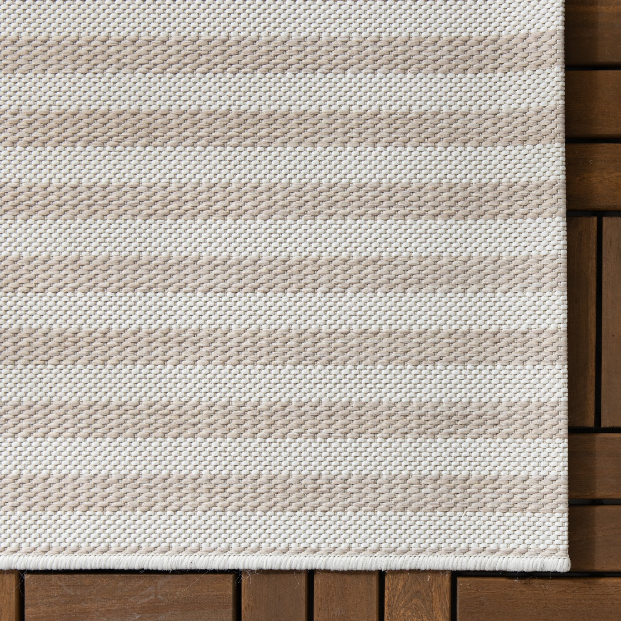 Outdoor Rug Capri Lines Beige Cream