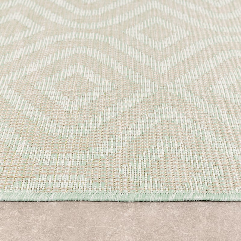 Square Outdoor Rug - Summer Retro Mint