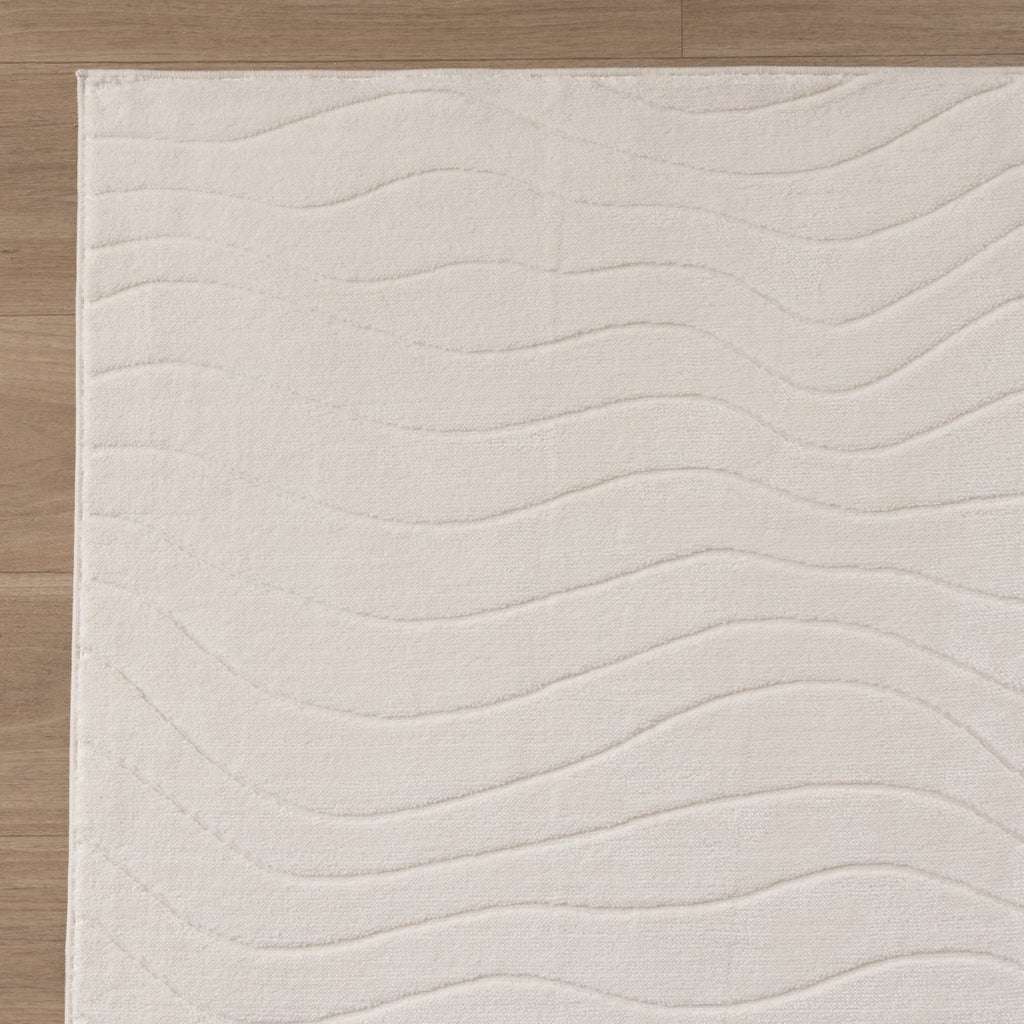 Scandinavian Rug - Charm Waves White