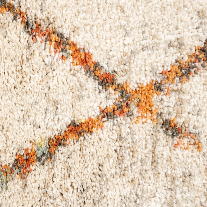 Round High Pile Rug - Blend Lines Terra