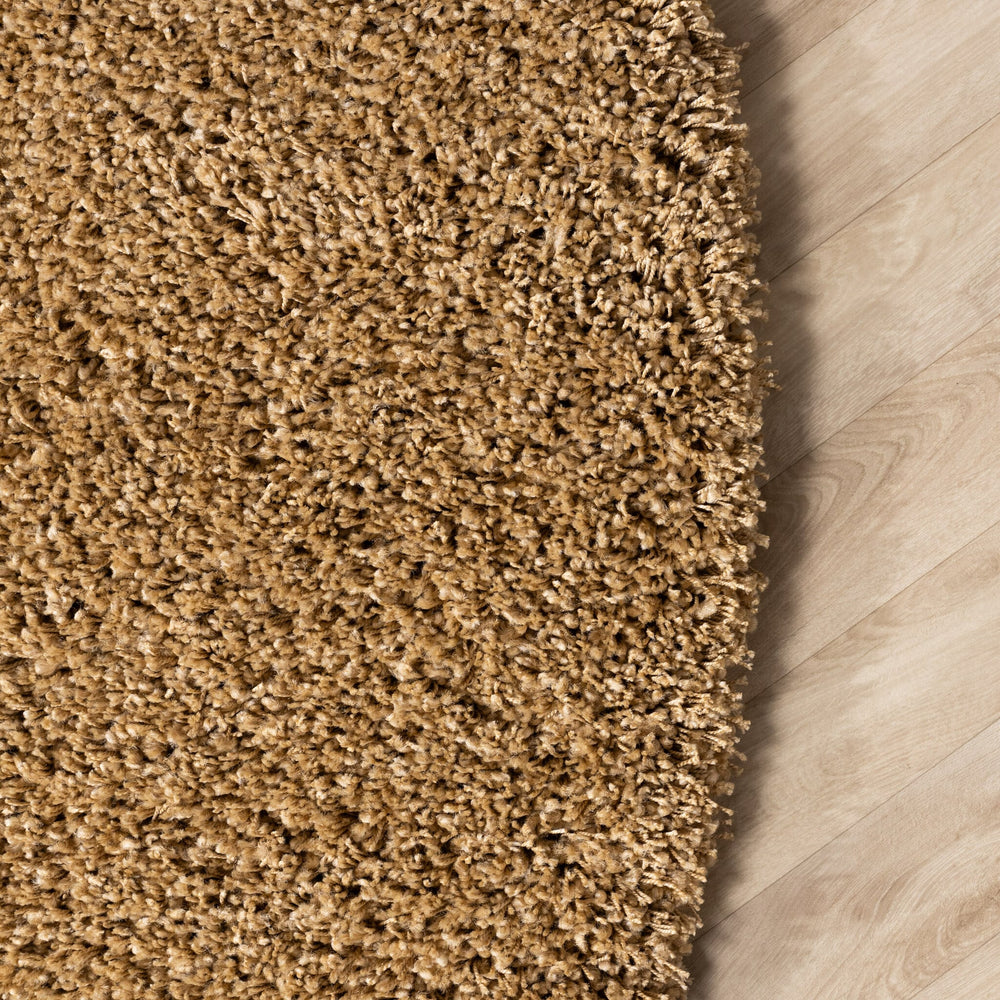 Round shaggy rug - Yves Gold