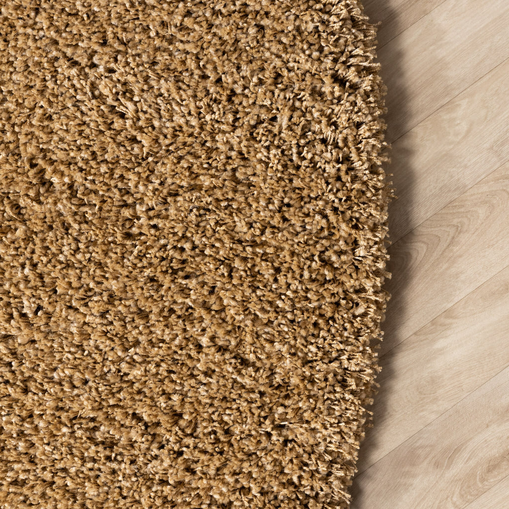 Round shaggy rug - Yves Gold