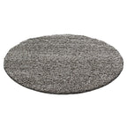 Round High Pile Floor Rug - Life Taupe
