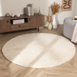 Round High-Pile Rug – Wish Cream