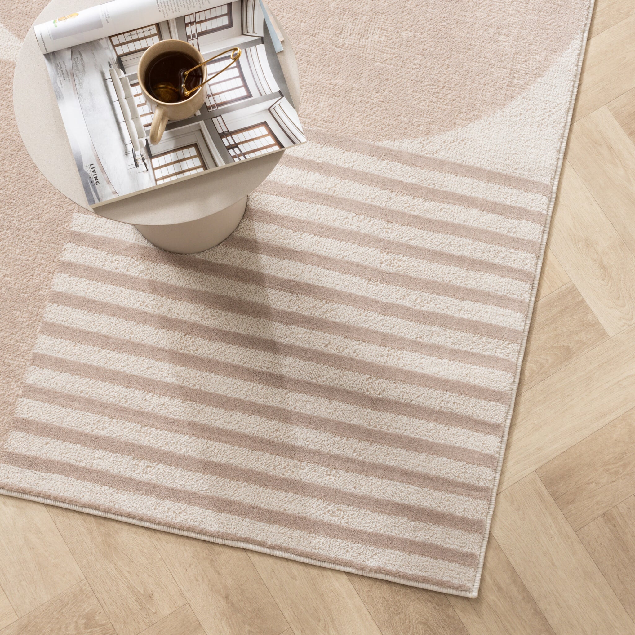 Japandi Rug - Aurora Circles Beige