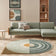 Organic floor rug - Fano Girare Green
