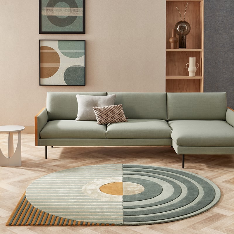 Organic floor rug - Fano Girare Green