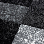 Modern floor rug - Tetris Black 1330