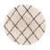 Round High Pile Rug - Grand Lines Cream/Black