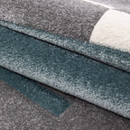 Modern Floor Rug - Tetris Blue 1310