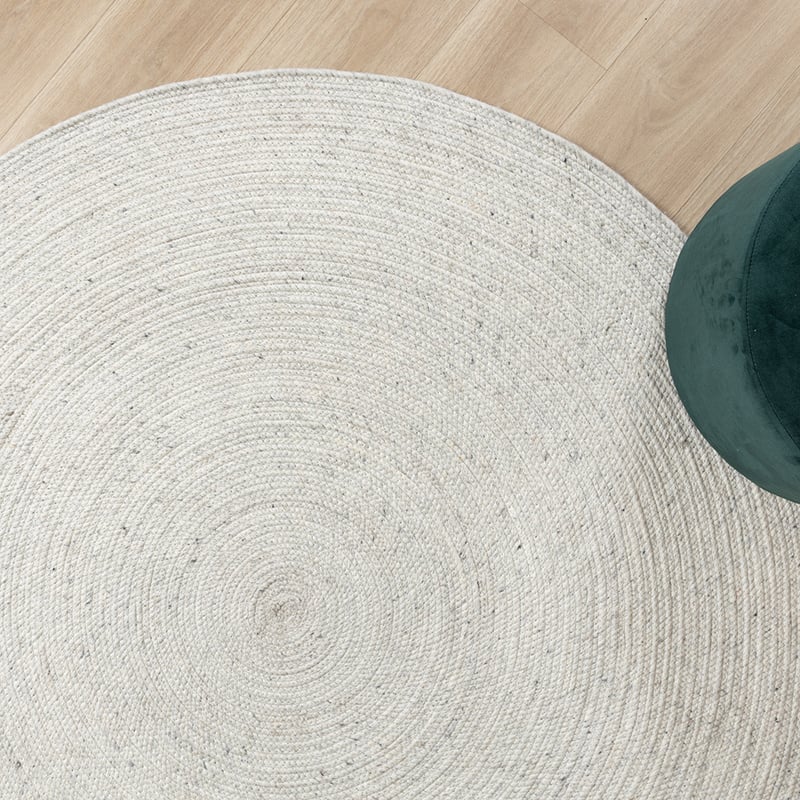 Round Wool Rug - Wise Grey/Blended
