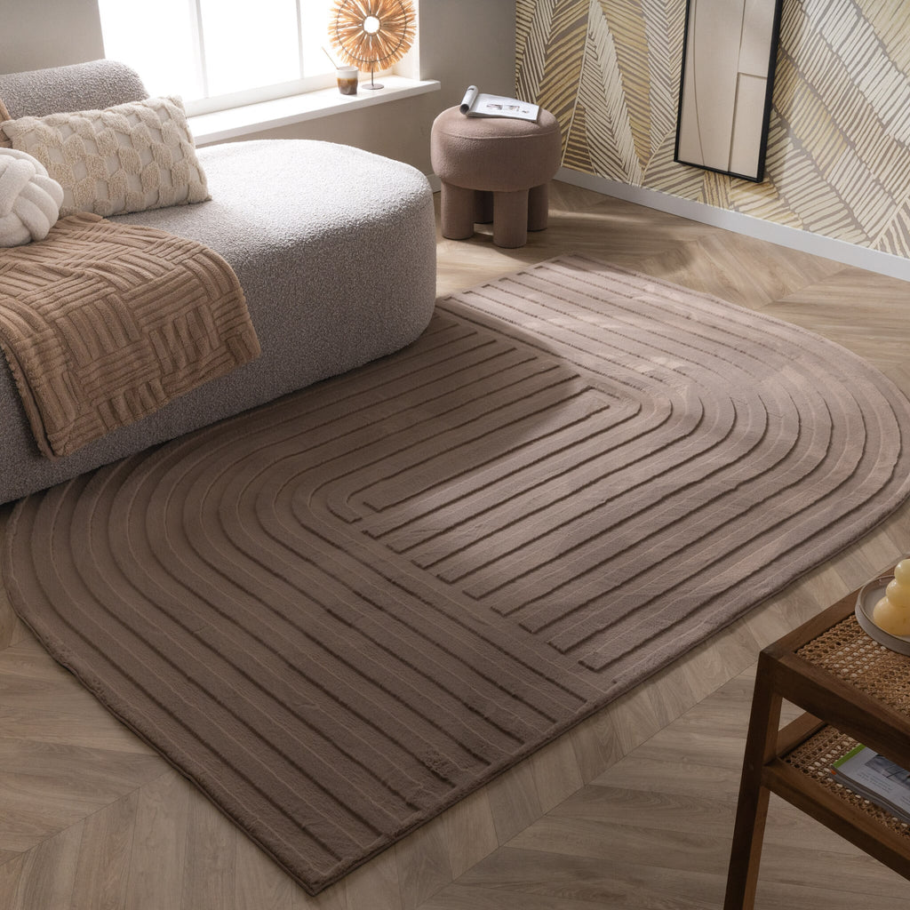 Irregular Rug - Flowy Lines Taupe