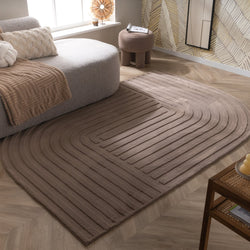 Irregular Rug - Flowy Lines Taupe