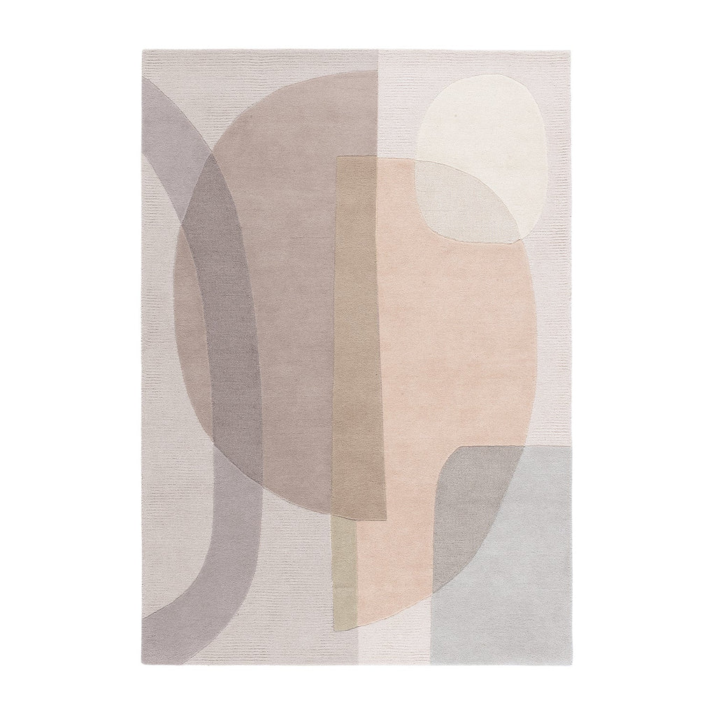 Wool Floor Rug - Urban Vibes Cream/Pink 030
