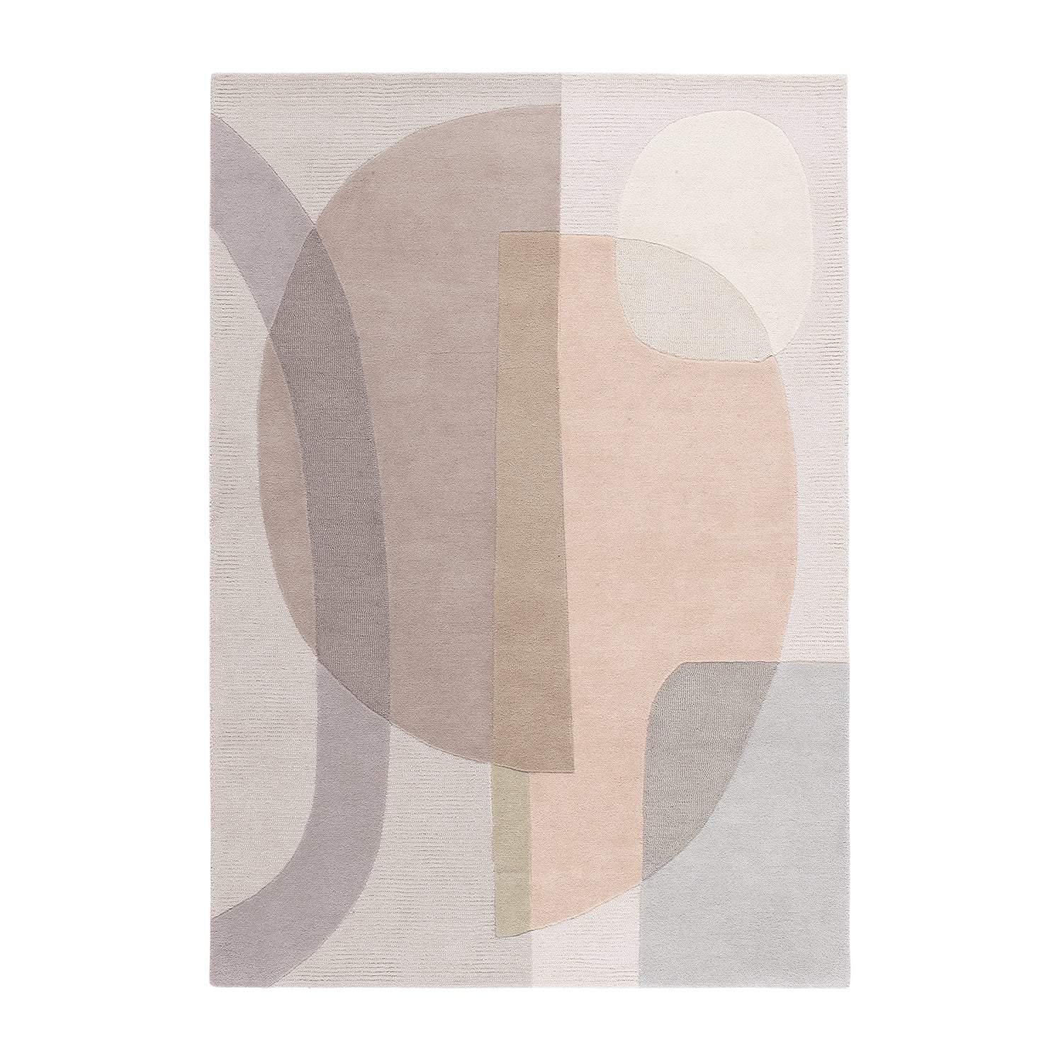 Wool Floor Rug - Urban Vibes Cream/Pink 030