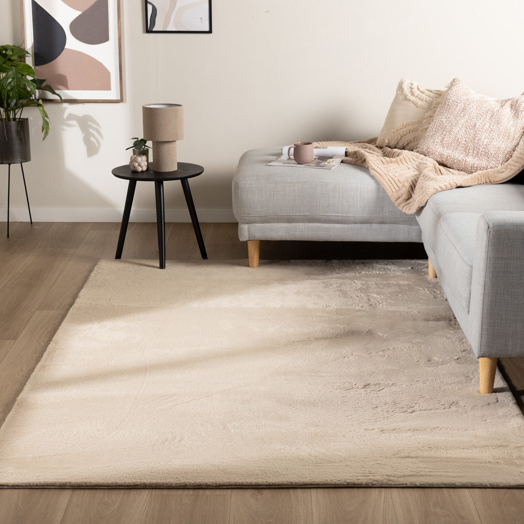 Soft Low-Pile Rug – Cozy Beige