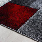 Modern floor rug - Tetris Red 1710