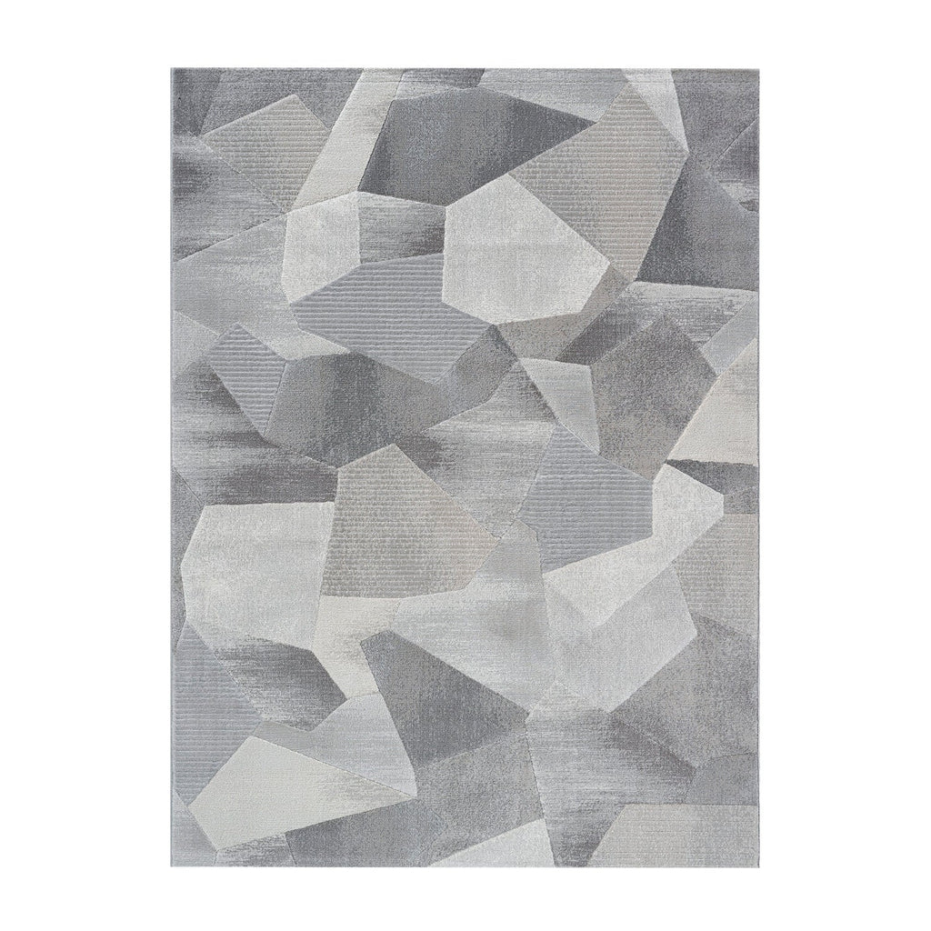 Abstract Floor Rug - Axil Grey 6979