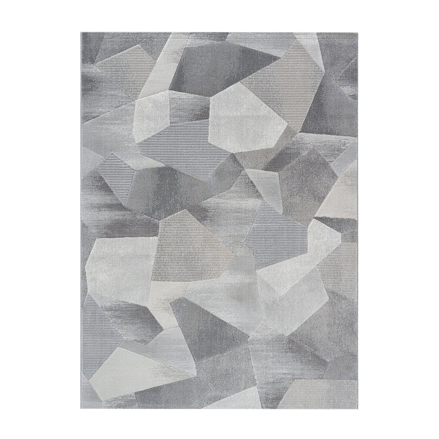 Abstract Floor Rug - Axil Grey 6979