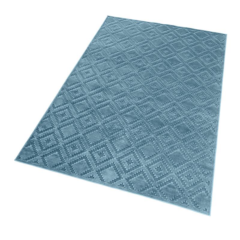 Viscose Floor rug - Shine Iris Blue