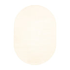 Oval Wool Rug - Feline White