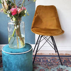 Velvet Chair - Gold/Ochre Yellow
