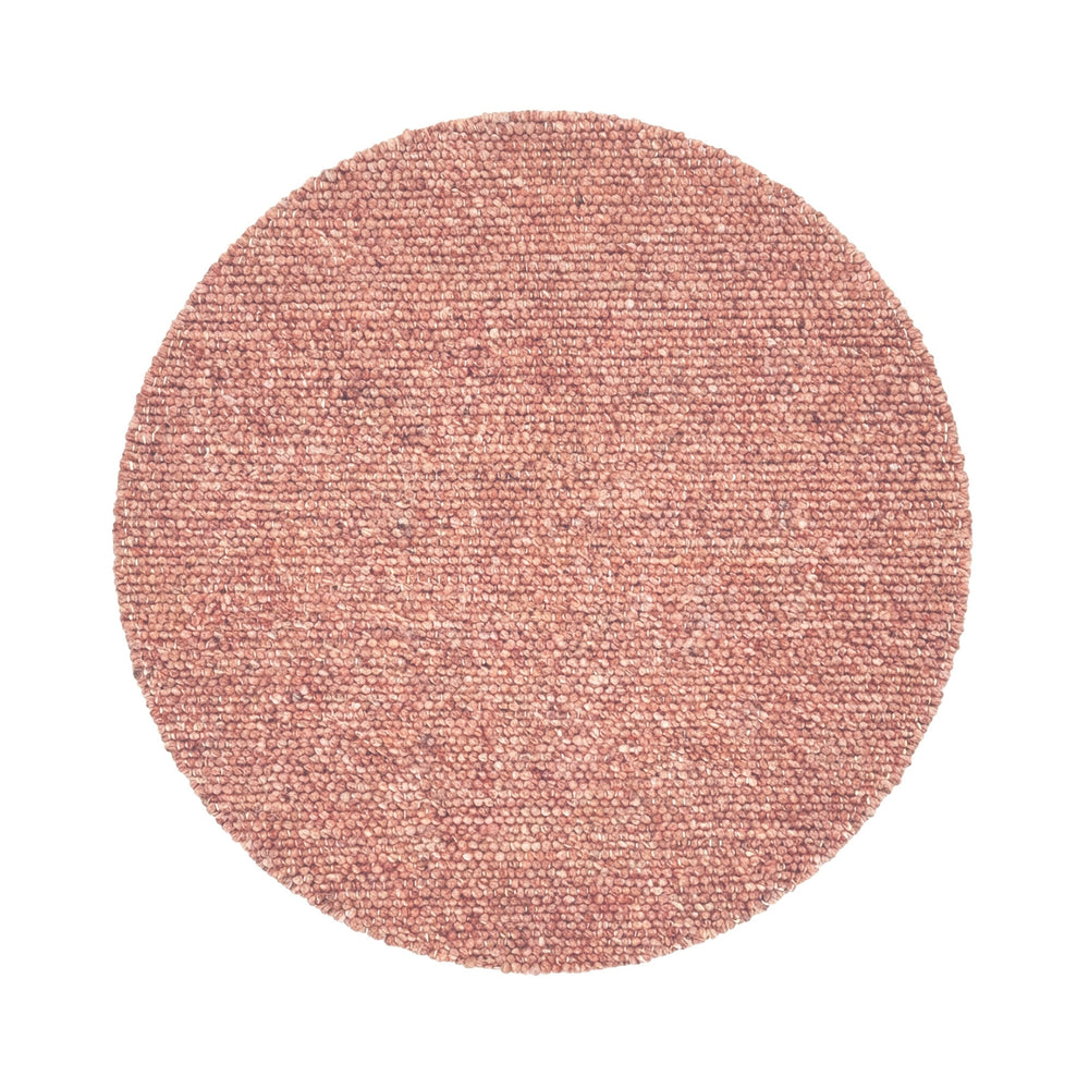 Round Wool Rug – Feline Terracotta