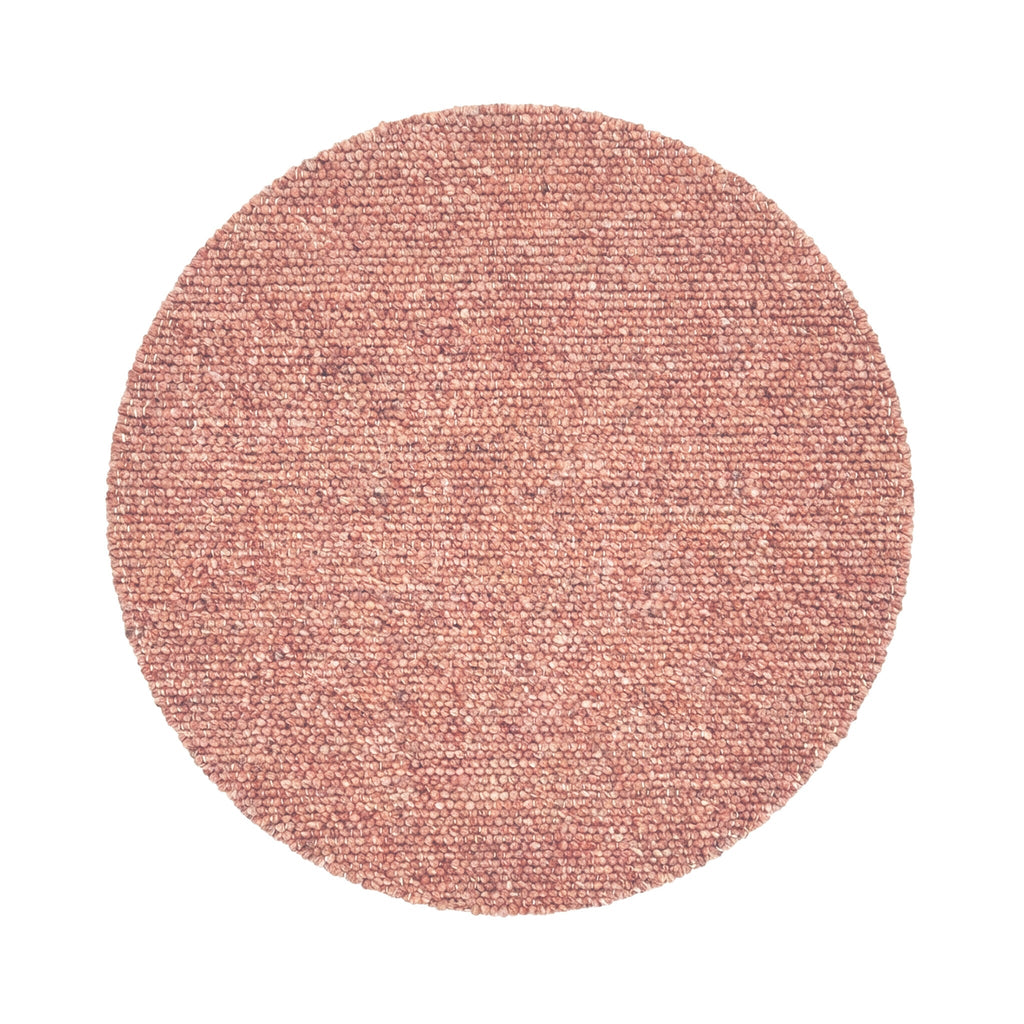 Round Wool Rug – Feline Terracotta