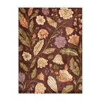 Washable rug – Misty Flowers Brown