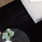 Soft Low-Pile Rug - Cozy Black