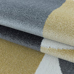 Retro floor rug - Stencil Forms Yellow/Grey